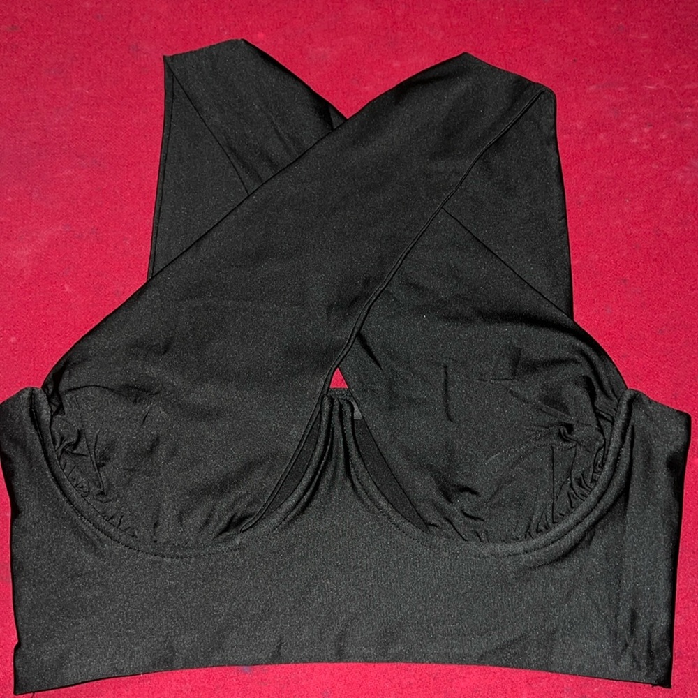 Black crop top.